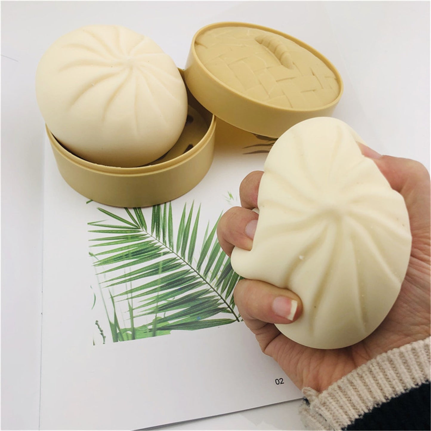 Stress Relief Toy Decompression Sensory Fidget Toy Unzip Toy Steamed Stuffed Bun Simulation Fidget Toy Set eprolo