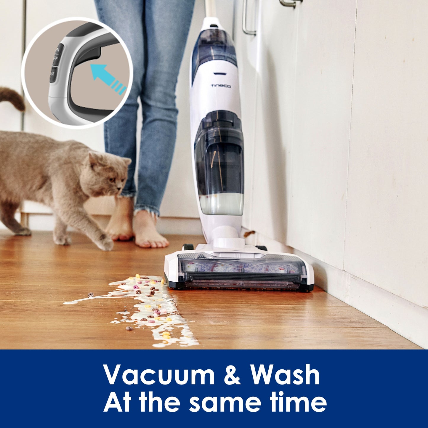 Tineco iFloor Complete Cordless Wireless Wet Dry Vacuum Cleaner Multi-Surface Smart Handheld Floor Washer Mop Best Find