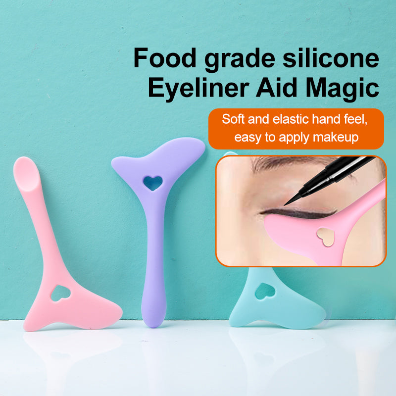 Silicone Eyeliner Stencil Wing Tip Mascara Drawing Lipstick Aid Face Cream Applicator For Beginners Makeup Tool Eyeliner Stencils Silicone Winged Tip Eyeliner Aid Eyebrow Pencil Stencil Reusable Best Find