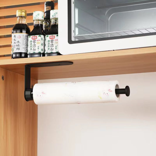 Stainless Steel Paper Towel Rack Kitchen Roll Paper Rack No Punching eprolo