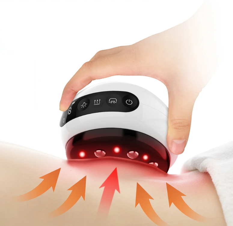 Intelligent Gua Sha LCD Display Cupping Device Body Scraping Massage Relax Meridian Dredging Hot Compress Red Light eprolo