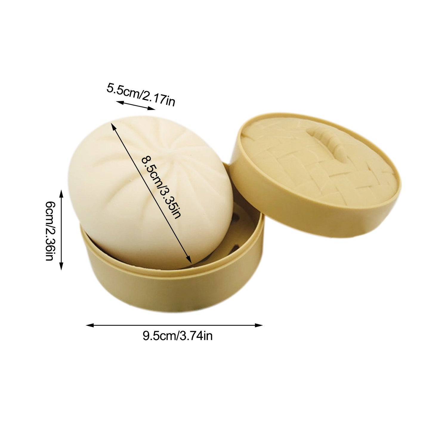 Stress Relief Toy Decompression Sensory Fidget Toy Unzip Toy Steamed Stuffed Bun Simulation Fidget Toy Set eprolo