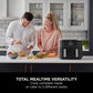 Ninja Foodi Dual Zone Digital Air Fryer, 2 Drawers, 7.6L, 6-in-1, Uses No Oil, Air Fry, Max Crisp, Roast, Bake, Reheat, Dehydrate, Cooks 4-6 Portions, Non-Stick, Dishwasher Safe Baskets, Black AF300UK