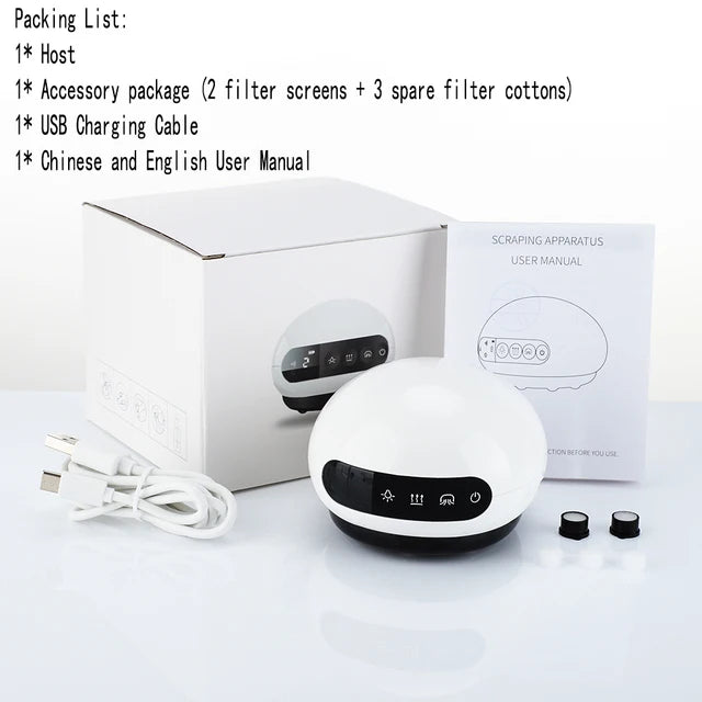 Intelligent Gua Sha LCD Display Cupping Device Body Scraping Massage Relax Meridian Dredging Hot Compress Red Light eprolo