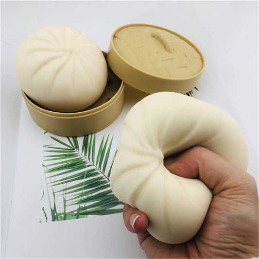 Stress Relief Toy Decompression Sensory Fidget Toy Unzip Toy Steamed Stuffed Bun Simulation Fidget Toy Set eprolo