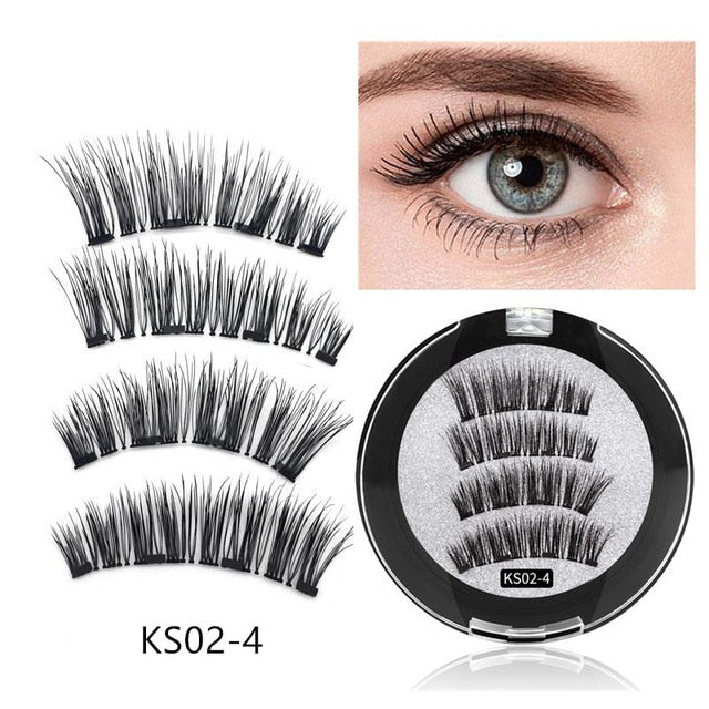 1 pair of 3/4/5 magnet eyelashes Quantum false eyelashes, reusable eyelashes, natural curling false eyelashes Free shipping Best Find