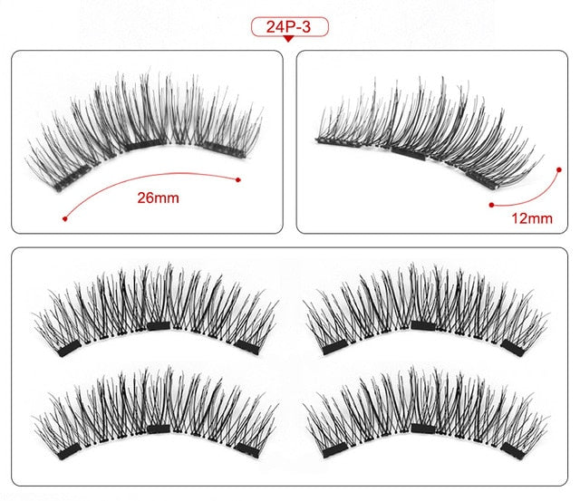 1 pair of 3/4/5 magnet eyelashes Quantum false eyelashes, reusable eyelashes, natural curling false eyelashes Free shipping Best Find