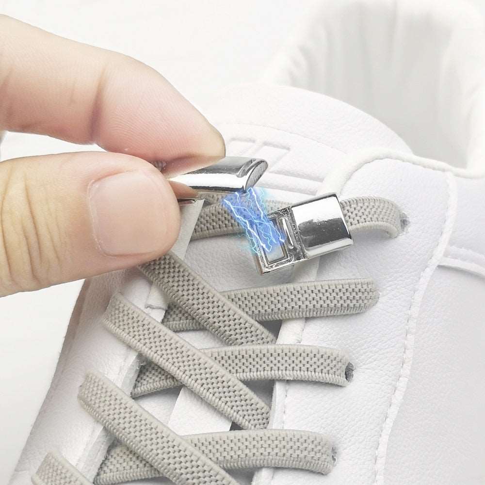 1Pair No tie Shoelaces Magnetic Elastic Shoe Laces For Kids and Adult Sneakers Shoelace 23 Color Shoestrings