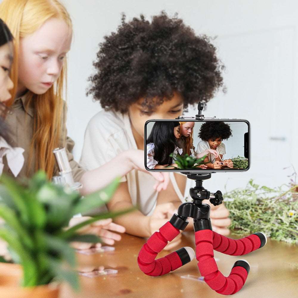 Tripod for Phone Flexible Sponge Octopus Mini Tripod for IPhone Mini Camera Tripod Phone Holder Clip Stand
