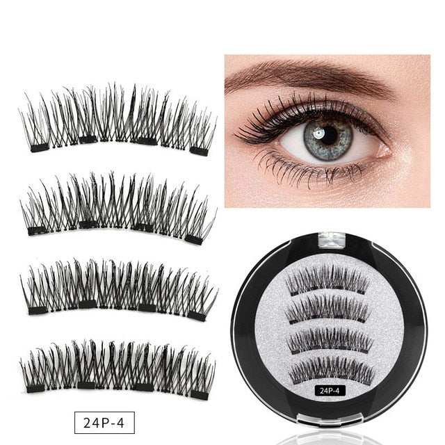 1 pair of 3/4/5 magnet eyelashes Quantum false eyelashes, reusable eyelashes, natural curling false eyelashes Free shipping Best Find