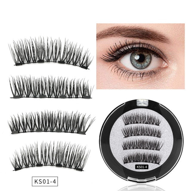 1 pair of 3/4/5 magnet eyelashes Quantum false eyelashes, reusable eyelashes, natural curling false eyelashes Free shipping Best Find