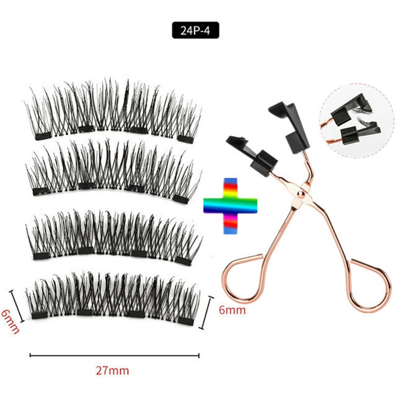 1 pair of 3/4/5 magnet eyelashes Quantum false eyelashes, reusable eyelashes, natural curling false eyelashes Free shipping Best Find