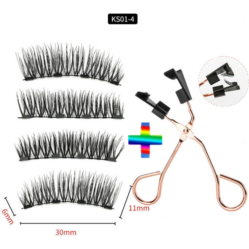 1 pair of 3/4/5 magnet eyelashes Quantum false eyelashes, reusable eyelashes, natural curling false eyelashes Free shipping Best Find