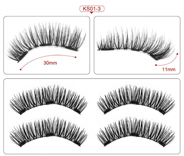 1 pair of 3/4/5 magnet eyelashes Quantum false eyelashes, reusable eyelashes, natural curling false eyelashes Free shipping Best Find