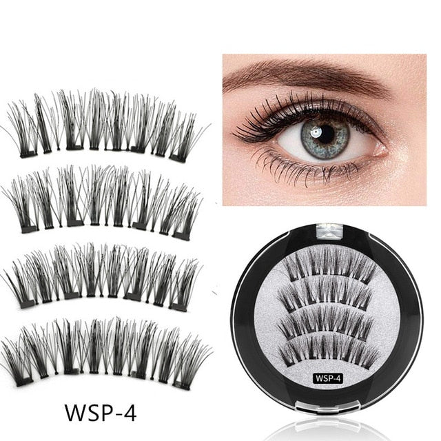 1 pair of 3/4/5 magnet eyelashes Quantum false eyelashes, reusable eyelashes, natural curling false eyelashes Free shipping Best Find