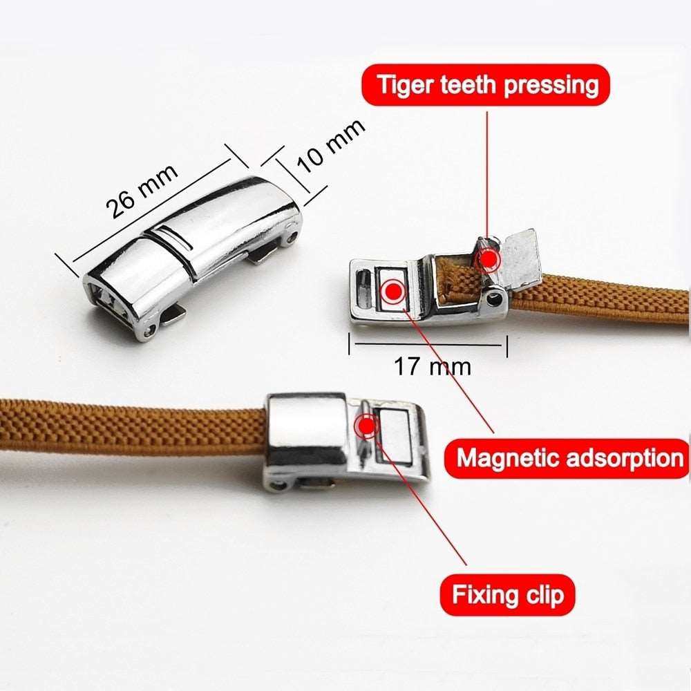 1Pair No tie Shoelaces Magnetic Elastic Shoe Laces For Kids and Adult Sneakers Shoelace 23 Color Shoestrings