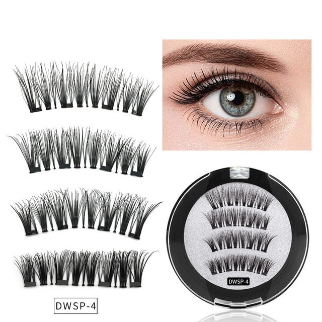 1 pair of 3/4/5 magnet eyelashes Quantum false eyelashes, reusable eyelashes, natural curling false eyelashes Free shipping Best Find