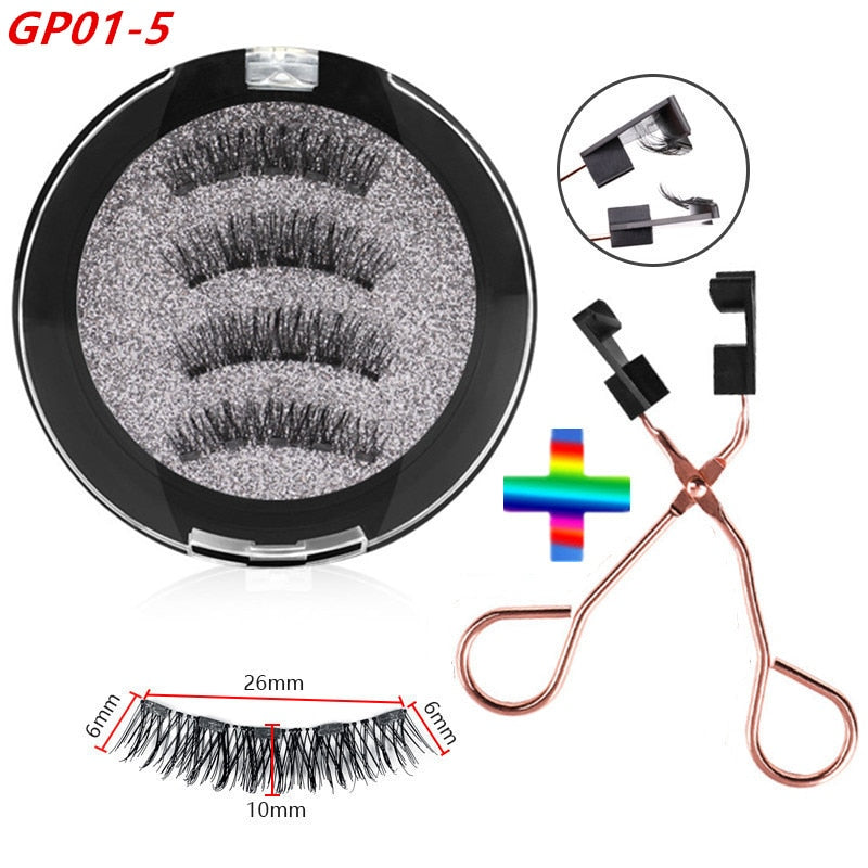 1 pair of 3/4/5 magnet eyelashes Quantum false eyelashes, reusable eyelashes, natural curling false eyelashes Free shipping Best Find