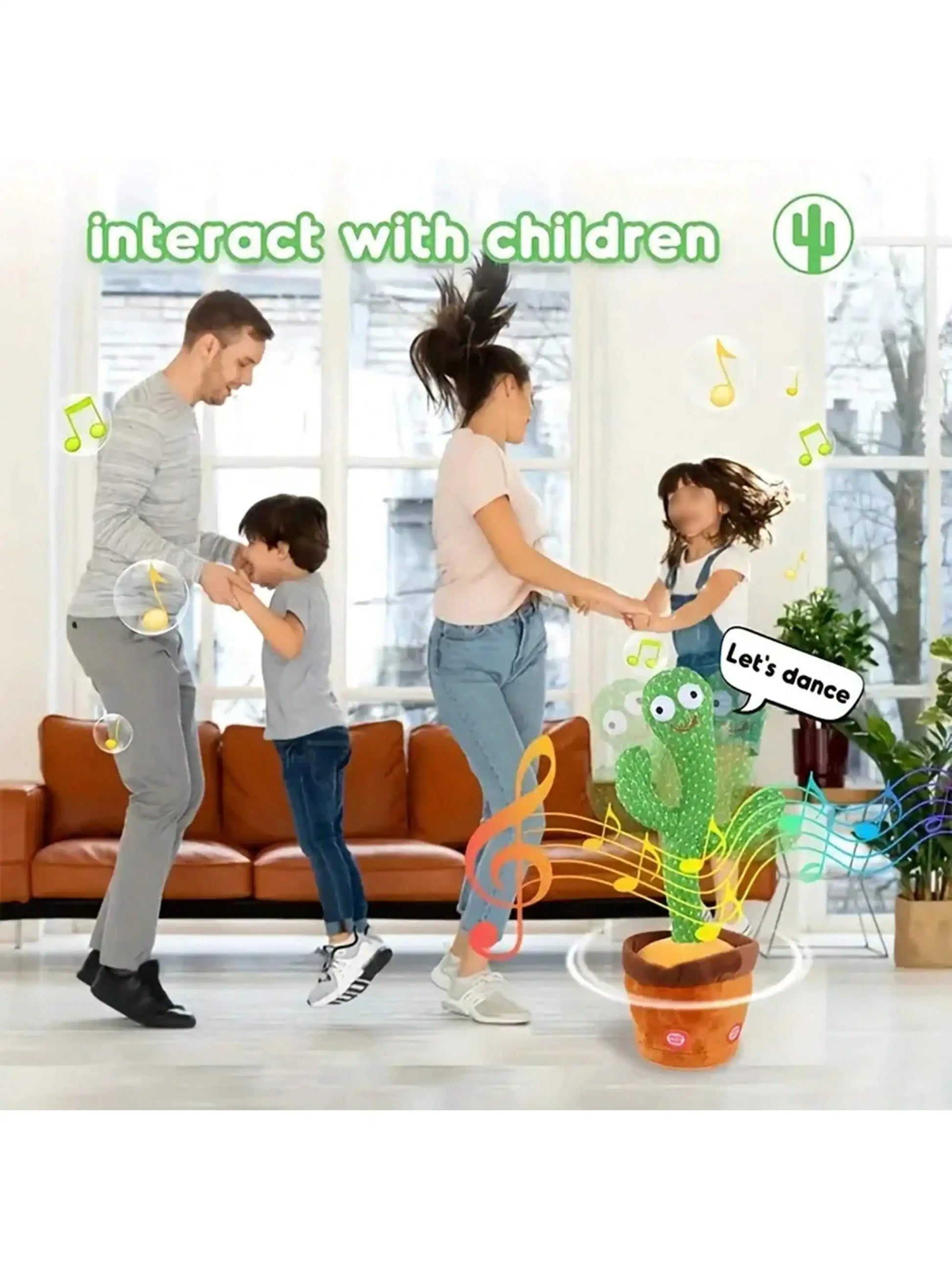 1pc-Dancing Talking Cactus Toys For Baby Boys And Girls, Singing Mimicking Recording Repeating What You Say Sunny Cactus Up Plus Best Find