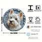 White Terrier Theme Decoration Faux Origami Window Decorations Round Wreath Sign Apartment Decoration Thanksgiving Day Gifts - Best Find