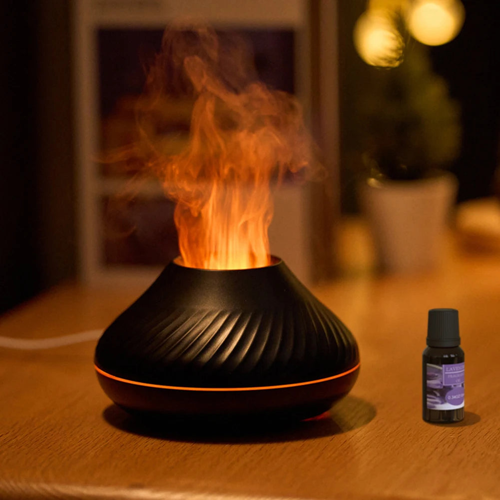 Volcanic Flames Aroma Diffuser Air Humidifier With Color Usb Portable Air Humidifier Oil Diffuser Home Room Breathing Sleeping Best Find