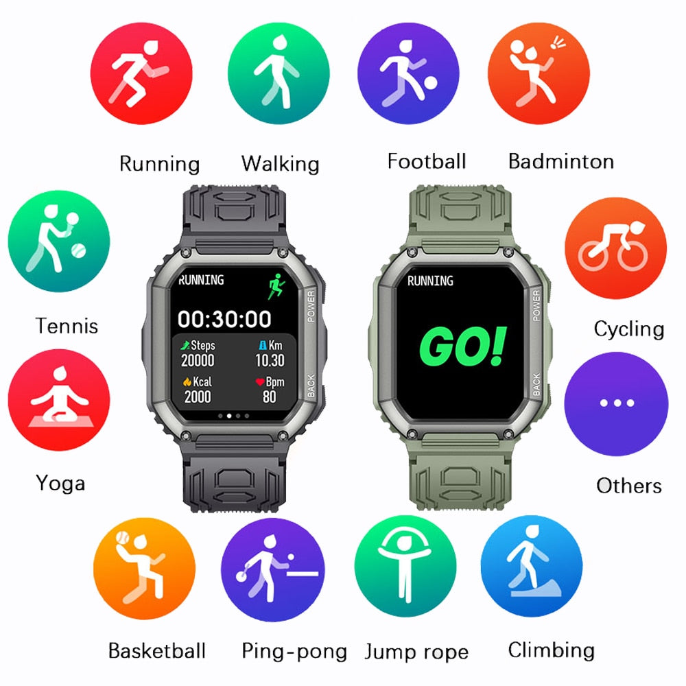 SENBONO 2022 New Smart Watch Men Big Battery Music Play Fitness Tracker Bluetooth Dial Call Sport Smartwatch Men for IOS Android Best Find