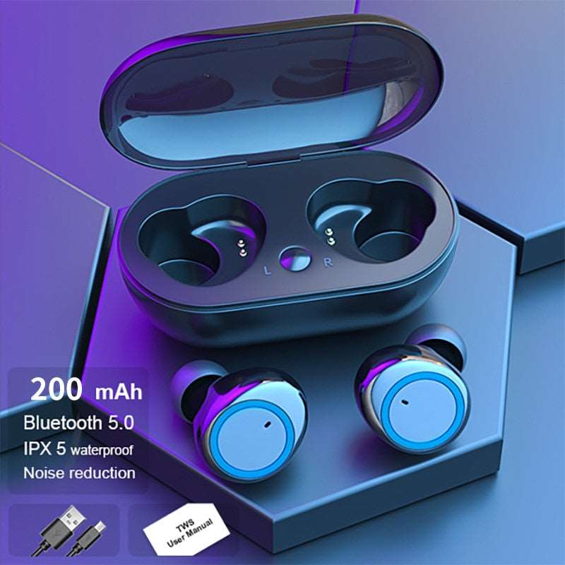 TWS Bluetooth Headset Dual Earphones in-Ear Mini Touch Sports Wireless Bluetooth Noise Reduction Headset