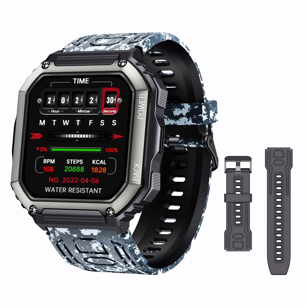 SENBONO 2022 New Smart Watch Men Big Battery Music Play Fitness Tracker Bluetooth Dial Call Sport Smartwatch Men for IOS Android Best Find