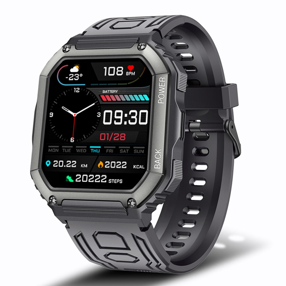 SENBONO 2022 New Smart Watch Men Big Battery Music Play Fitness Tracker Bluetooth Dial Call Sport Smartwatch Men for IOS Android Best Find
