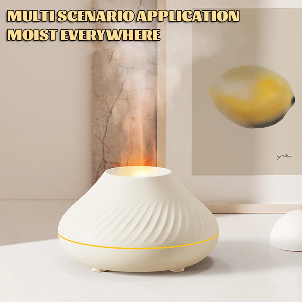 Volcanic Flames Aroma Diffuser Air Humidifier With Color Usb Portable Air Humidifier Oil Diffuser Home Room Breathing Sleeping Best Find