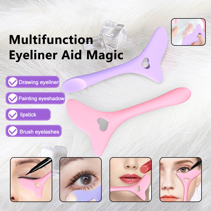 Silicone Eyeliner Stencil Wing Tip Mascara Drawing Lipstick Aid Face Cream Applicator For Beginners Makeup Tool Eyeliner Stencils Silicone Winged Tip Eyeliner Aid Eyebrow Pencil Stencil Reusable Best Find
