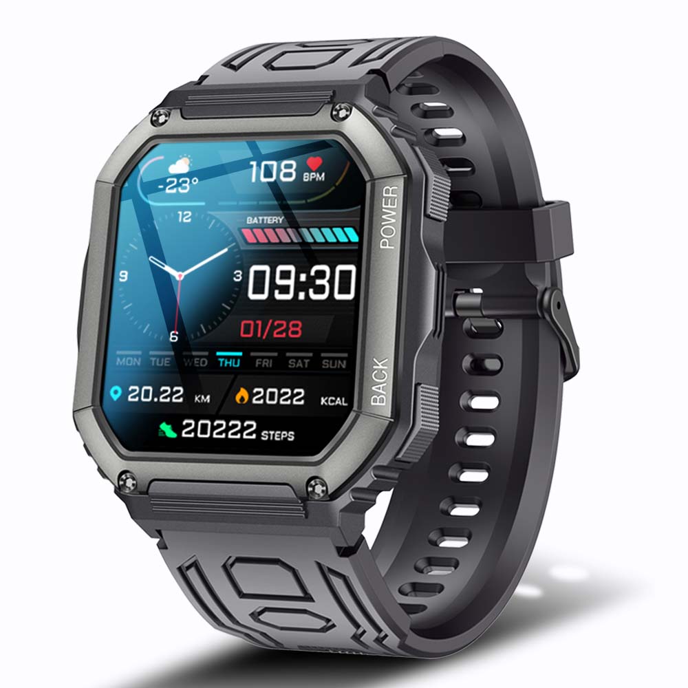 SENBONO 2022 New Smart Watch Men Big Battery Music Play Fitness Tracker Bluetooth Dial Call Sport Smartwatch Men for IOS Android Best Find