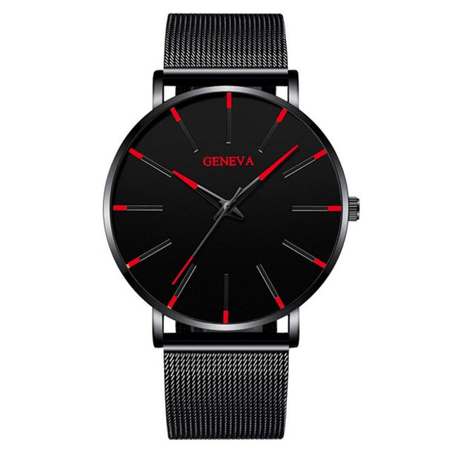 2022 Minimalist Men&#39;s Fashion Ultra Thin Watches Simple Men Business Stainless Steel Mesh Belt Quartz Watch relogio masculino Best Find