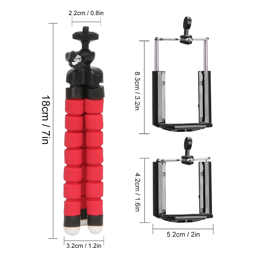 Tripod for Phone Flexible Sponge Octopus Mini Tripod for IPhone Mini Camera Tripod Phone Holder Clip Stand Best Find