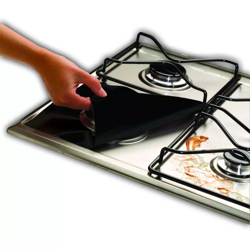 1/4PC Stove Protector Cover Liner Gas Stove Protector Gas Stove Stovetop Burner Protector Kitchen Accessories Mat Cooker Cover Best Find