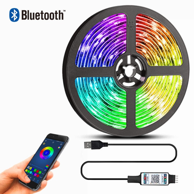 10M 5M Led Strip Light RGB Infrared Bluetooth controller luces Luminous Decoration For Living Room 5050 Ribbon Lighting Fita Lamp Best Find