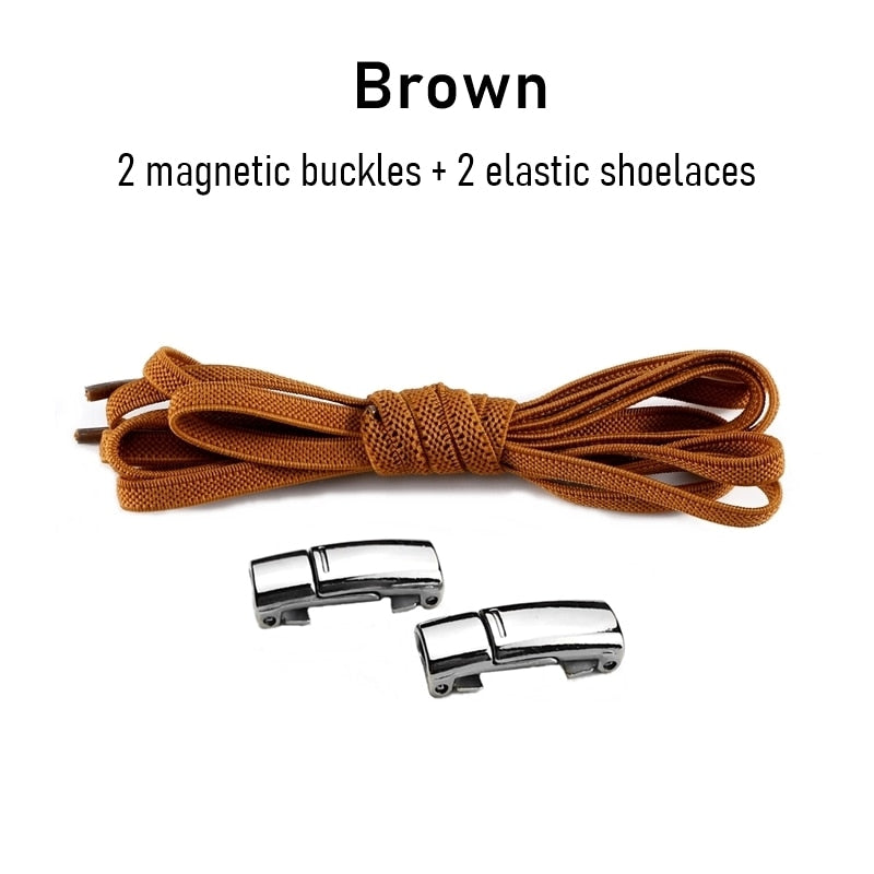 1Pair No tie Shoelaces Magnetic Elastic Shoe Laces For Kids and Adult Sneakers Shoelace 23 Color Shoestrings Best Find