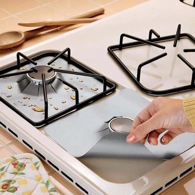 1/4PC Stove Protector Cover Liner Gas Stove Protector Gas Stove Stovetop Burner Protector Kitchen Accessories Mat Cooker Cover Best Find