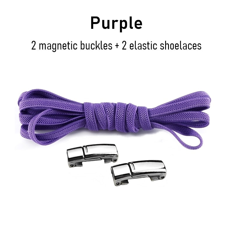 1Pair No tie Shoelaces Magnetic Elastic Shoe Laces For Kids and Adult Sneakers Shoelace 23 Color Shoestrings Best Find