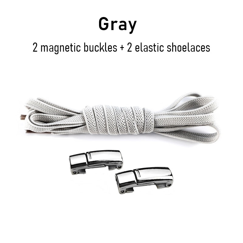 1Pair No tie Shoelaces Magnetic Elastic Shoe Laces For Kids and Adult Sneakers Shoelace 23 Color Shoestrings Best Find