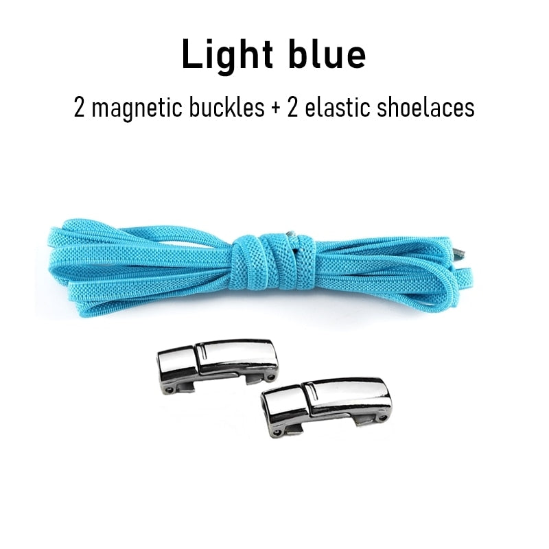 1Pair No tie Shoelaces Magnetic Elastic Shoe Laces For Kids and Adult Sneakers Shoelace 23 Color Shoestrings Best Find