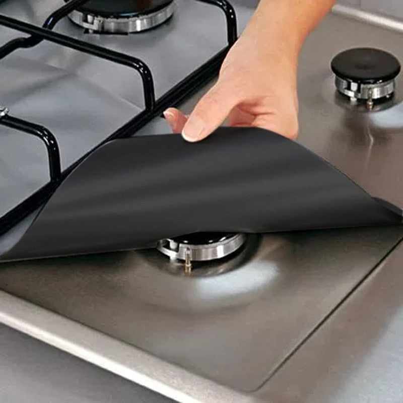 1/4PC Stove Protector Cover Liner Gas Stove Protector Gas Stove Stovetop Burner Protector Kitchen Accessories Mat Cooker Cover Best Find