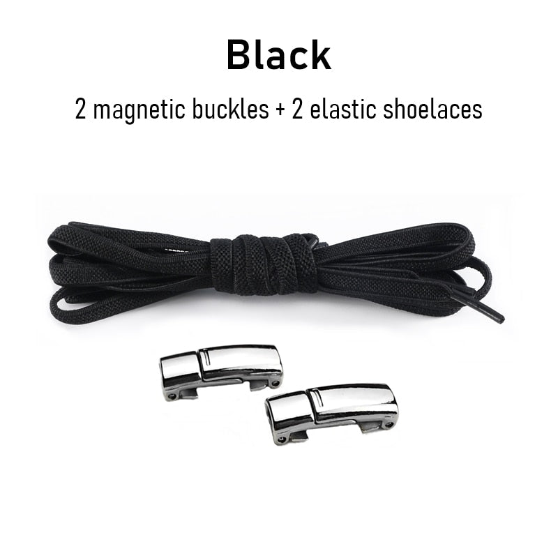 1Pair No tie Shoelaces Magnetic Elastic Shoe Laces For Kids and Adult Sneakers Shoelace 23 Color Shoestrings Best Find