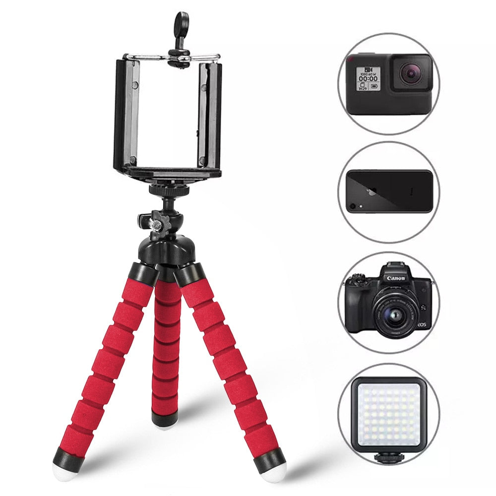 Tripod for Phone Flexible Sponge Octopus Mini Tripod for IPhone Mini Camera Tripod Phone Holder Clip Stand Best Find