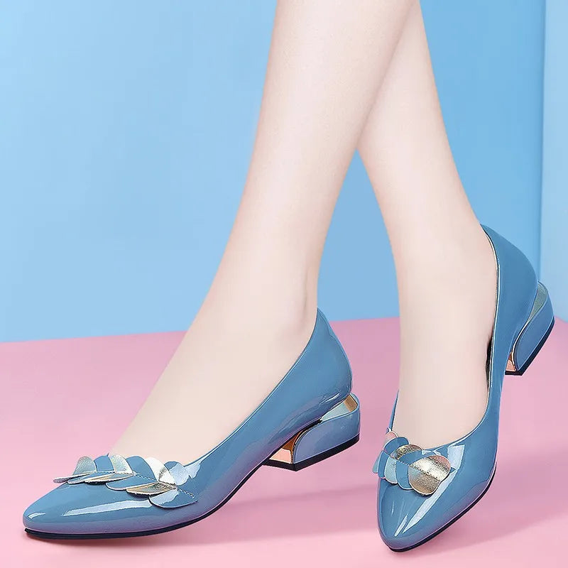Women Pumps Patent Leather Dress Shoes Low Heels Best Find