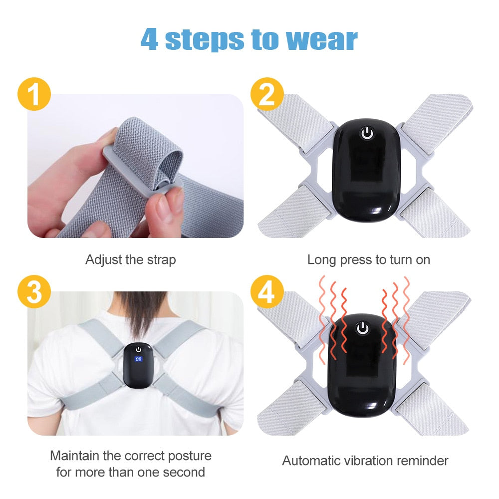 Smart Correction Belt Sensor Orthosis Invisible Reminder Adult & Child Sitting Posture Hunchback Back Smart Posture Corrector Best Find