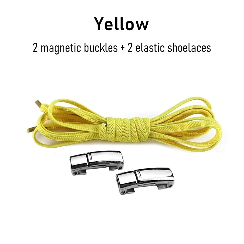 1Pair No tie Shoelaces Magnetic Elastic Shoe Laces For Kids and Adult Sneakers Shoelace 23 Color Shoestrings Best Find