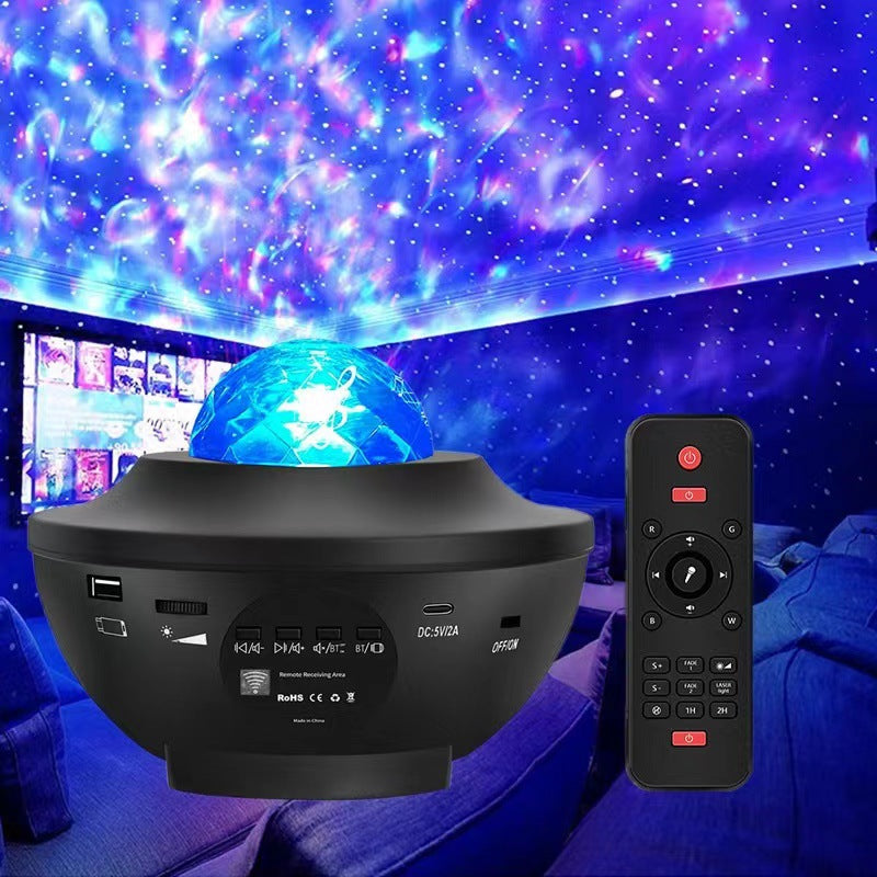 Starry Sky Projection Light Bluetooth Music Light Full Sky Star Water Pattern Light Laser Laser Flash Atmosphere Projection Light Starry Sky Light Best Find