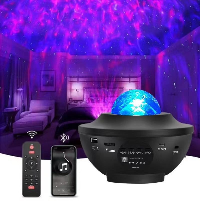 Starry Sky Projection Light Bluetooth Music Light Full Sky Star Water Pattern Light Laser Laser Flash Atmosphere Projection Light Starry Sky Light Best Find