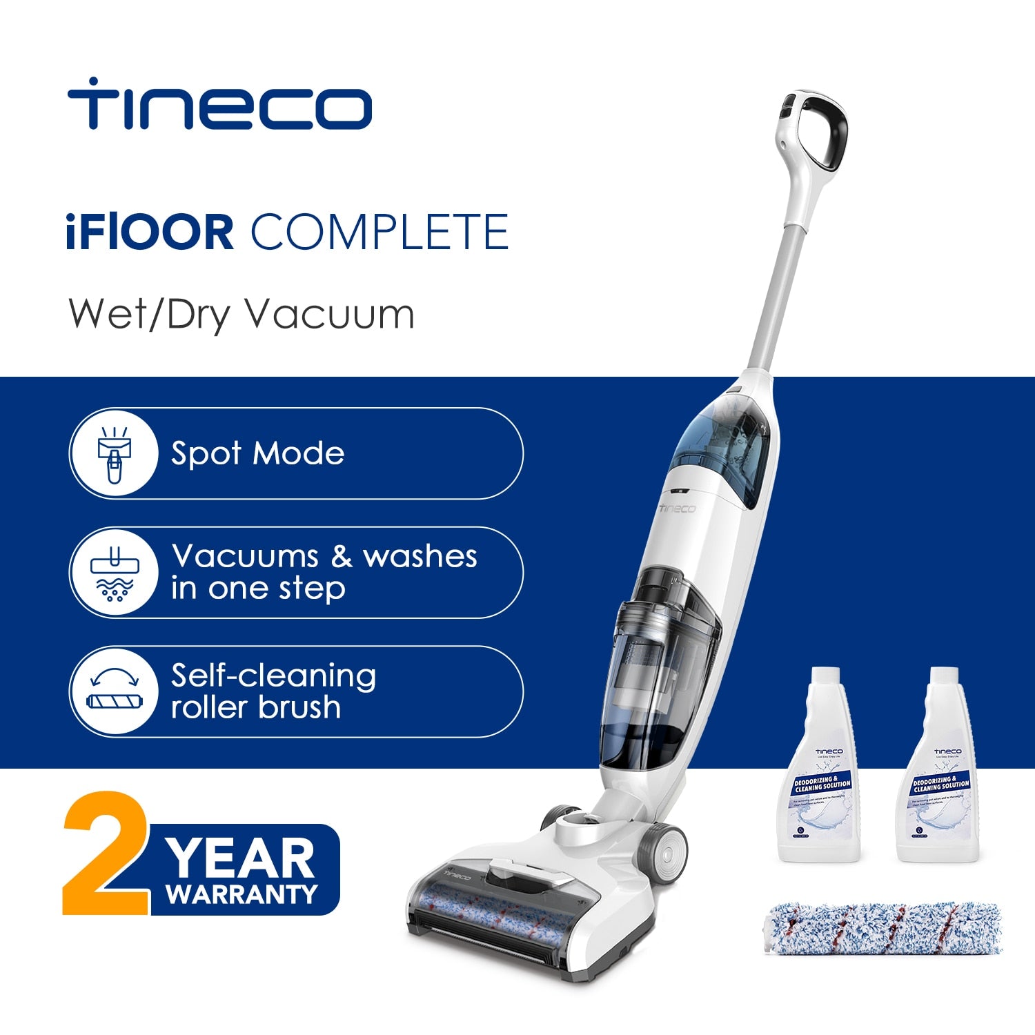 Tineco iFloor Complete Cordless Wireless Wet Dry Vacuum Cleaner Multi-Surface Smart Handheld Floor Washer Mop Best Find